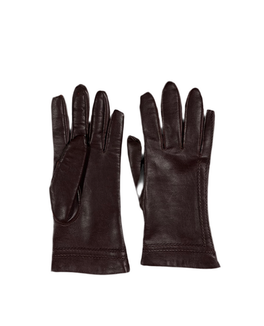 Burgandy Leather Women's gloves