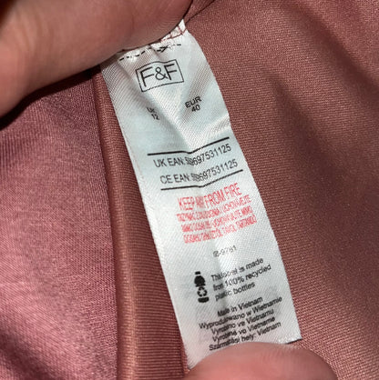 F&F Cropped Pink Quarter-Zipper